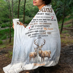 Blisscorners Personalized To My Husband Hunting Deer Fleece Blanket - Custom Name Gift for Husband, Anniversary LM1611