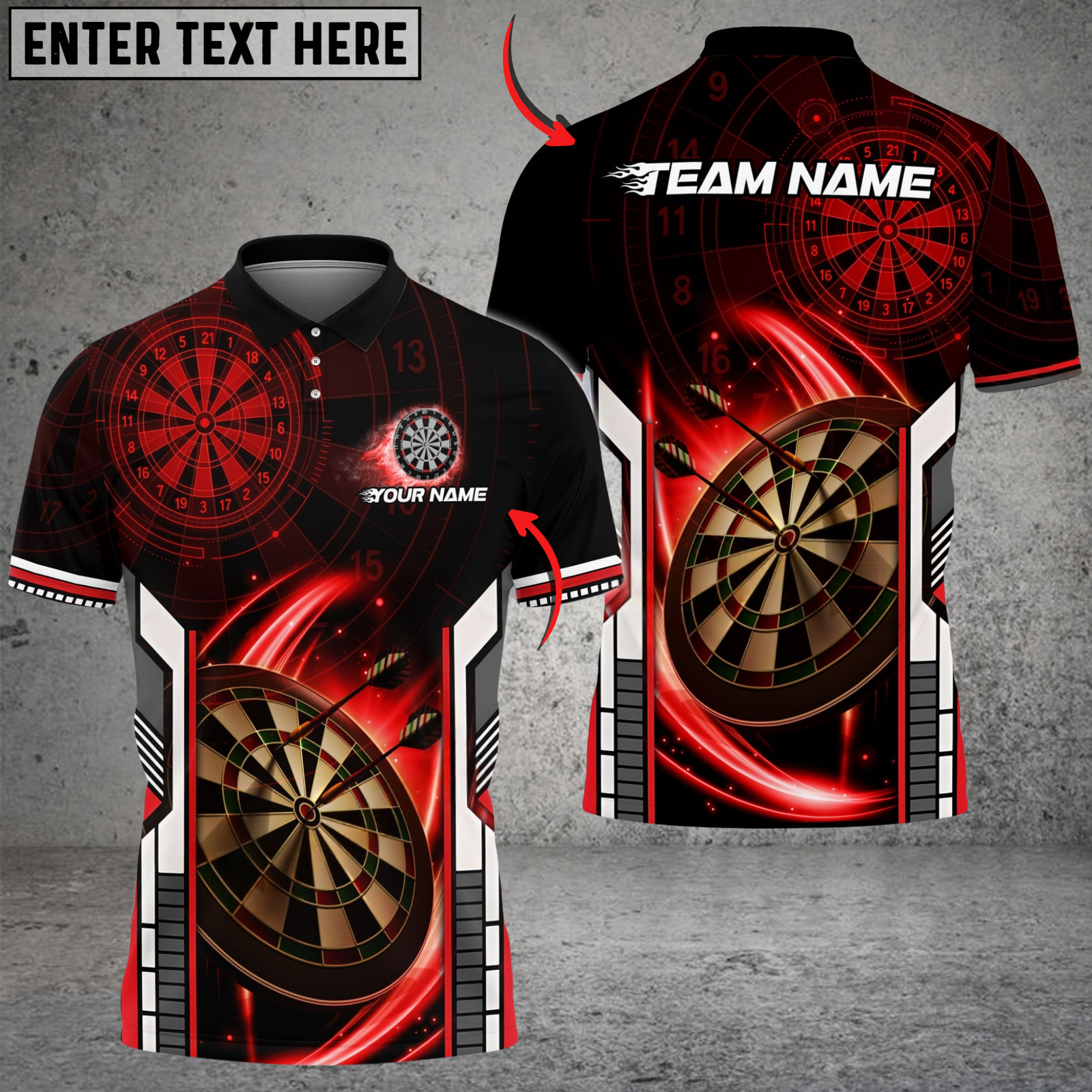 Blisscorners Darts Future Mechanic Multicolor Customized Name, Team Name 3D Shirts