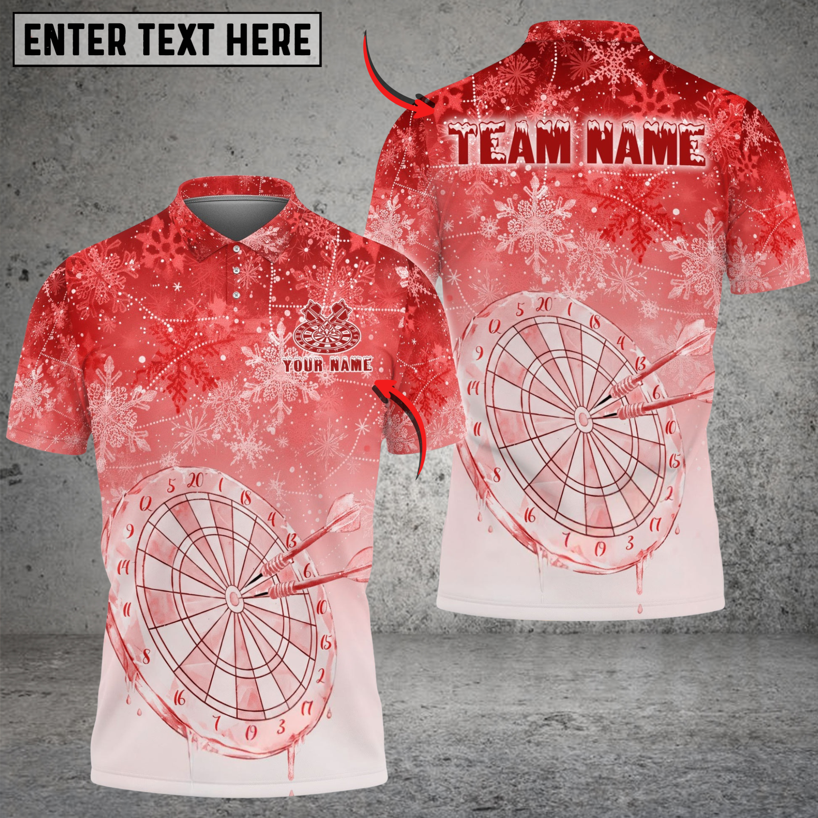 Blisscorners Darts Frozen Ice Magic Multicolor Options Personalized Name Shirt (4 Colors)