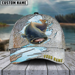 Blisscorners Catfish Fish Cool Fishing Customized Name 3D Cap