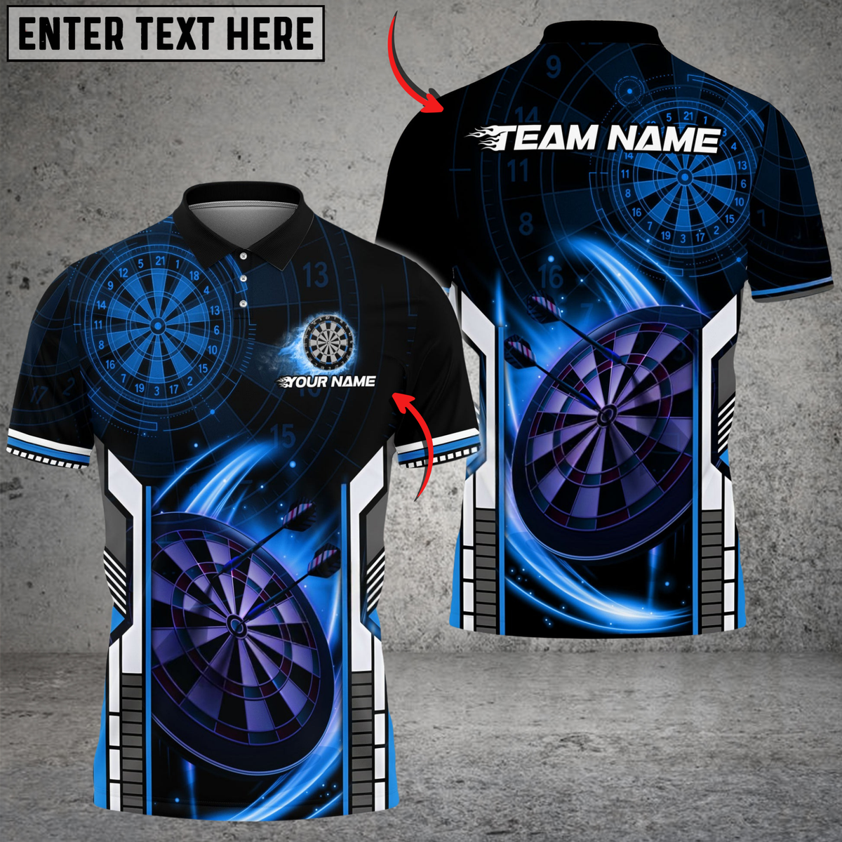 Blisscorners Darts Future Mechanic Multicolor Customized Name, Team Name 3D Shirts