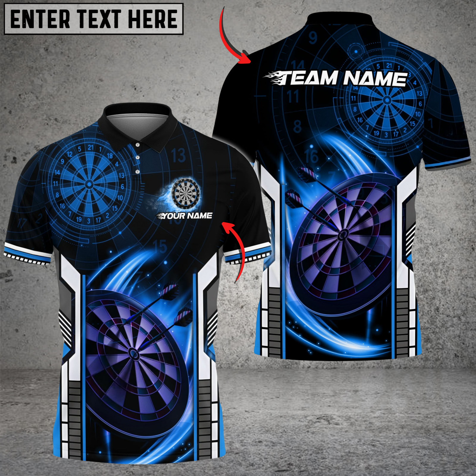 Blisscorners Darts Future Mechanic Multicolor Customized Name, Team Name 3D Shirts