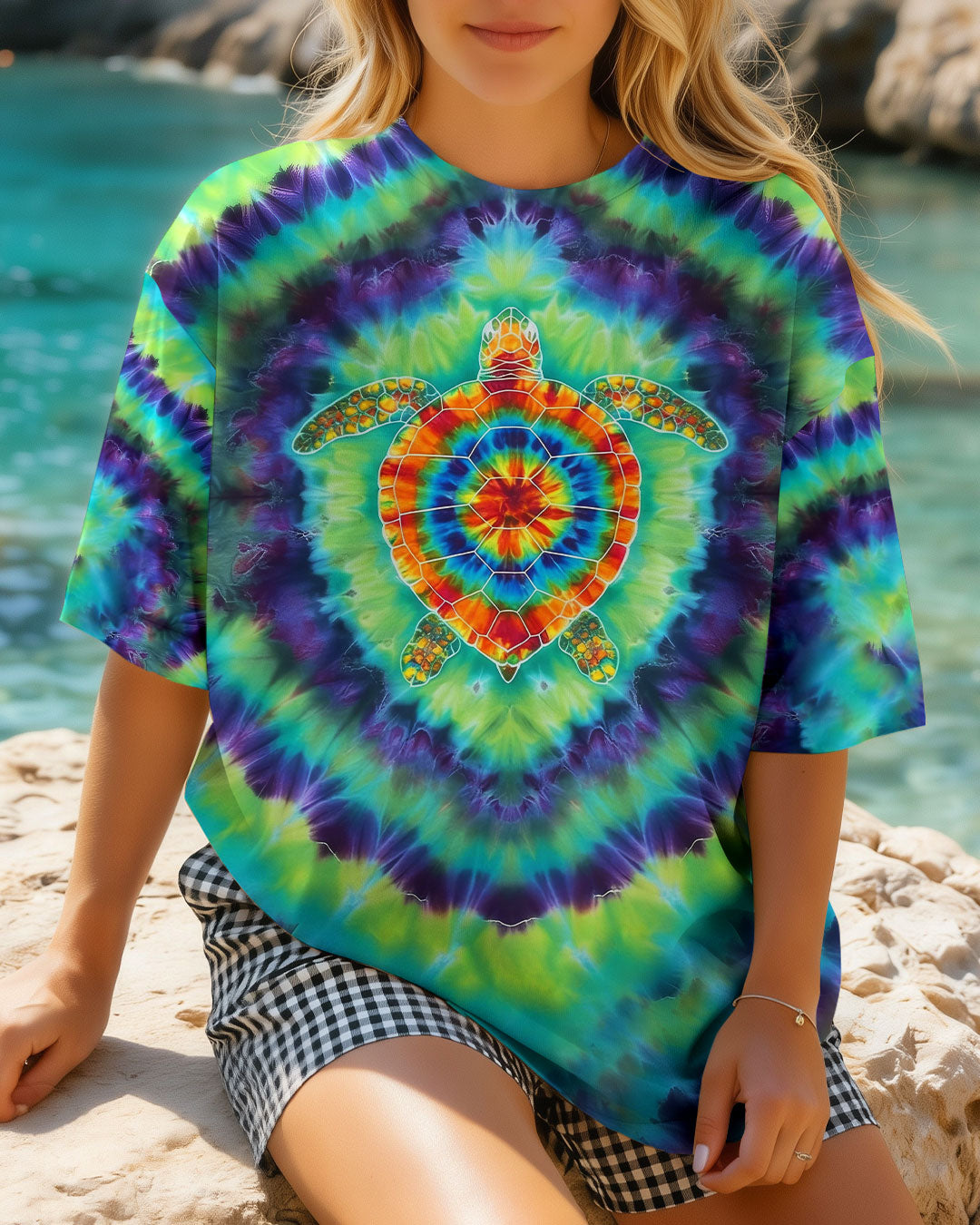 BLISSCORNERS TURTLE TIE DYE ALL OVER PRINT