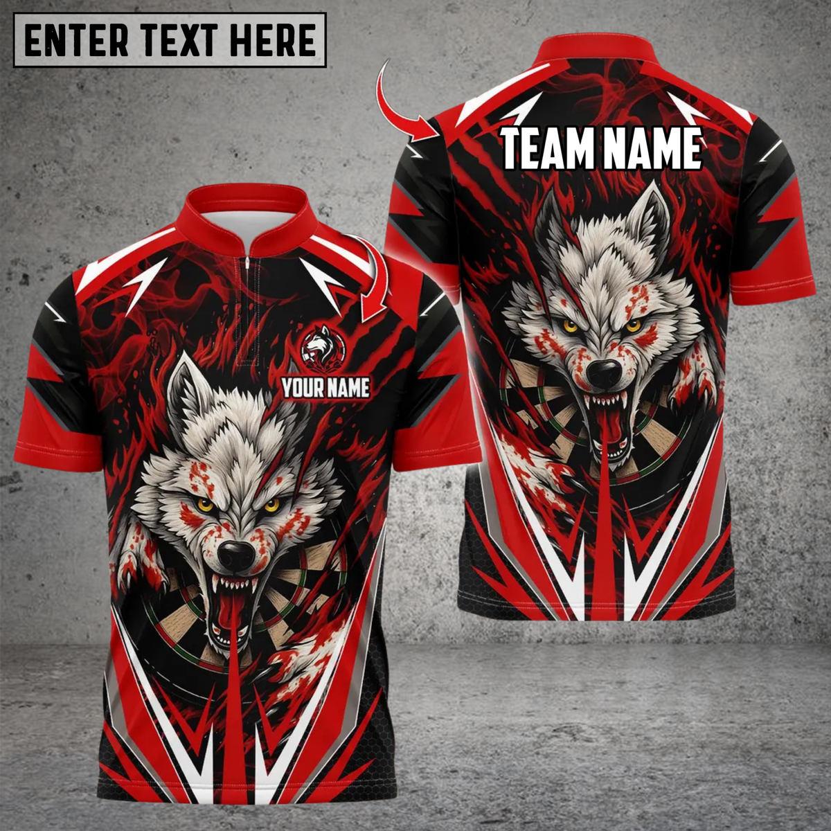 Blisscorners Darts Wolf Crack Design Multicolor Customized Name Team Name 3D Shirts 8