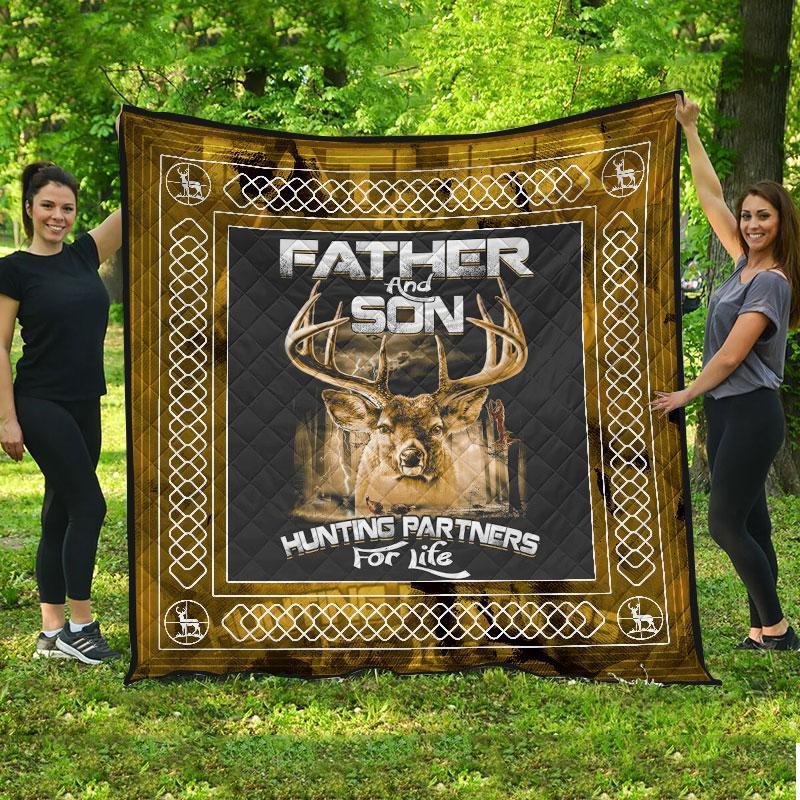 Blisscorners Father And Son Hunting Partners For Life Blanket