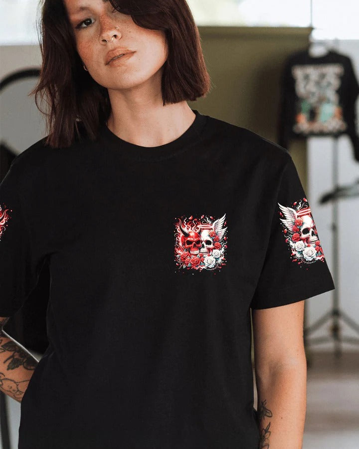 BLISSCORNERS TILL OUR LAST BREATH COUPLE DEVIL AND ANGEL ALL OVER PRINT