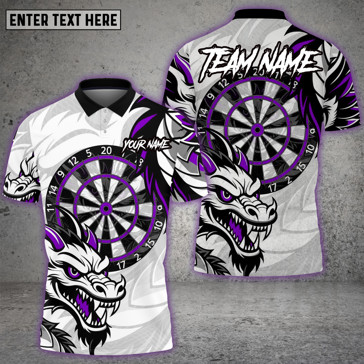 Blisscorners Dragon Dartboard Purple Strike Multioptions Personalized Name, Team Name Unisex 3D Shirt (4 Colors)