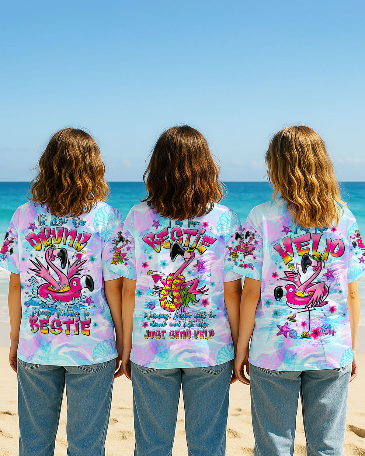 BLISSCORNERS IF LOST OR DRUNK FLAMINGO ALL OVER PRINT