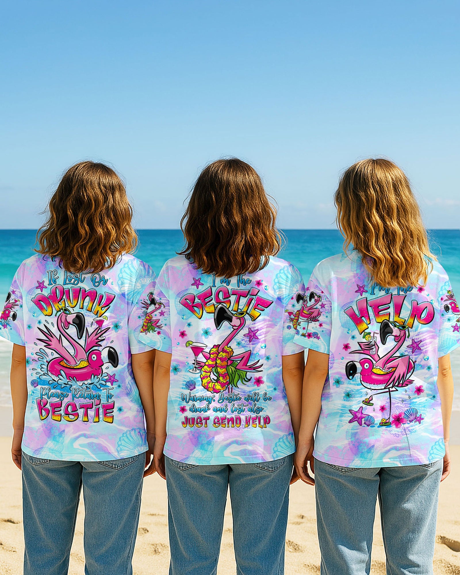 BLISSCORNERS IF LOST OR DRUNK FLAMINGO ALL OVER PRINT