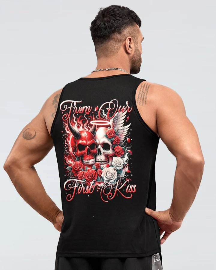BLISSCORNERS FROM OUR FIRST KISS COUPLE DEVIL AND ANGEL ALL OVER PRINT