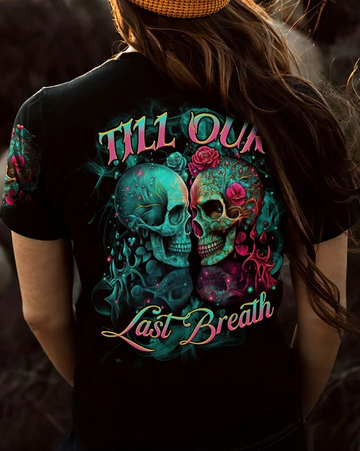 BLISSCORNERS TILL OUR LAST BREATH SKULL ART COUPLE ALL OVER PRINT