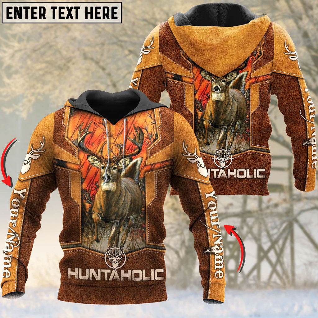 Blisscorners Deer Hunting Brown Personalized Name 3D Shirts