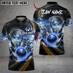 Blisscorners Bowling Drift Paint Splash Multicolor Customized Name, Team Name 3D Shirts