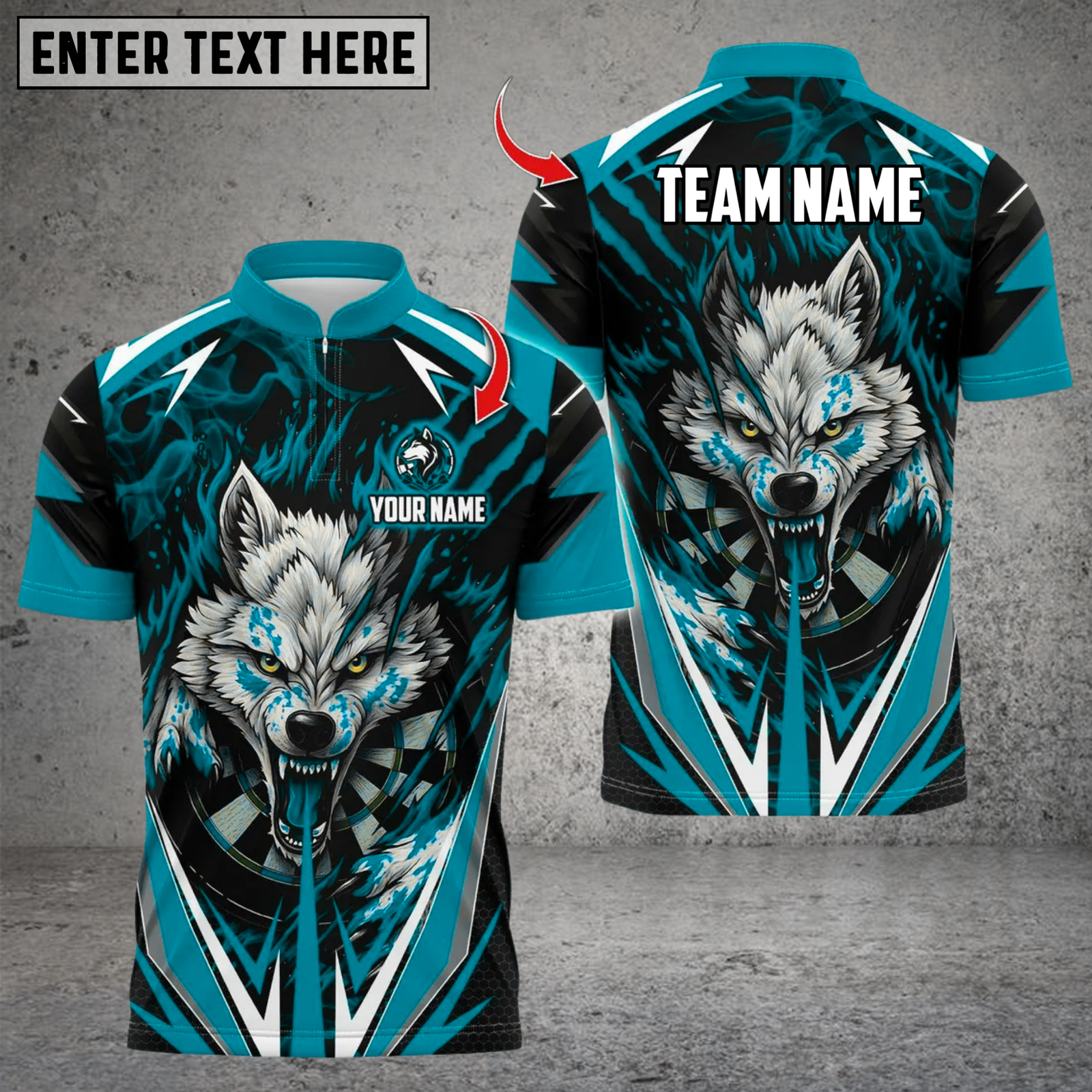 Blisscorners Darts Wolf Crack Design Multicolor Customized Name Team Name 3D Shirts 8