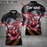 Blisscorners Bowling Drift Paint Splash Multicolor Customized Name, Team Name 3D Shirts