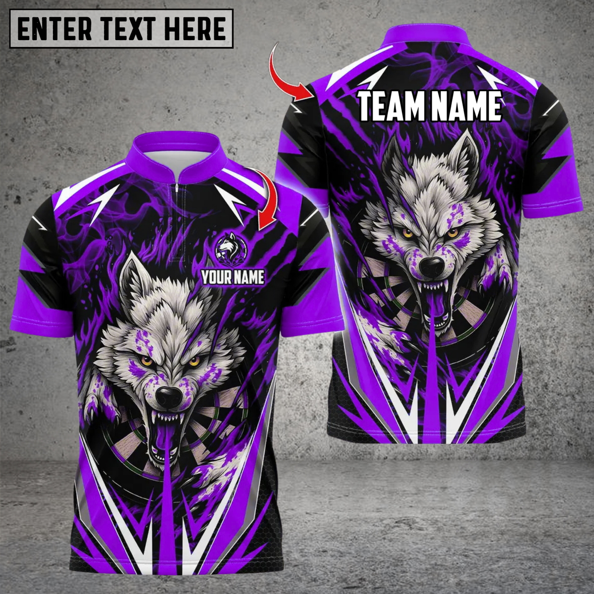 Blisscorners Darts Wolf Crack Design Multicolor Customized Name Team Name 3D Shirts 8