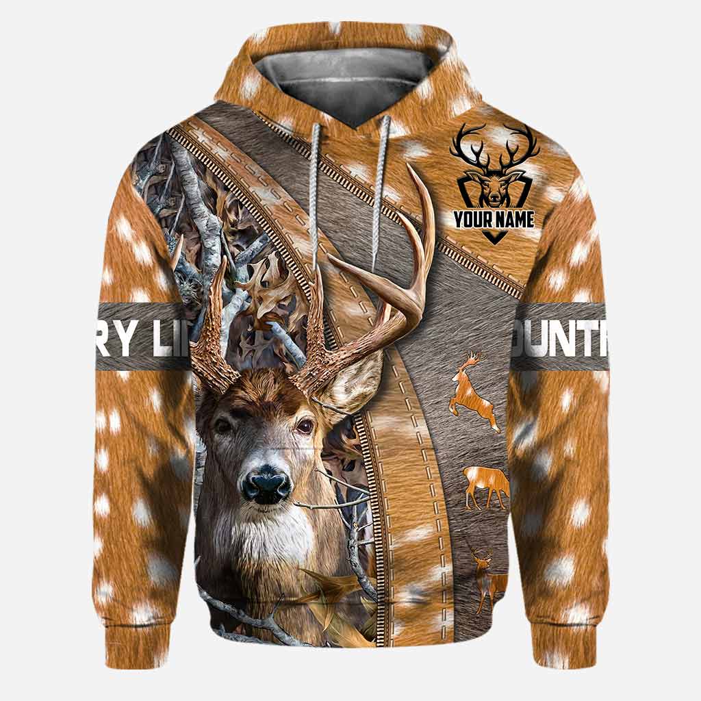 Blisscorners Country Life, Personalized Hunting Hoodie With 3D Pattern Print, Personalized 3D Hoodie For Hunting Lover