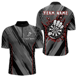 Blisscorners Men’s Custom Darts Shirt - Cracked Dartboard In Grip | Name Personalization LM2404