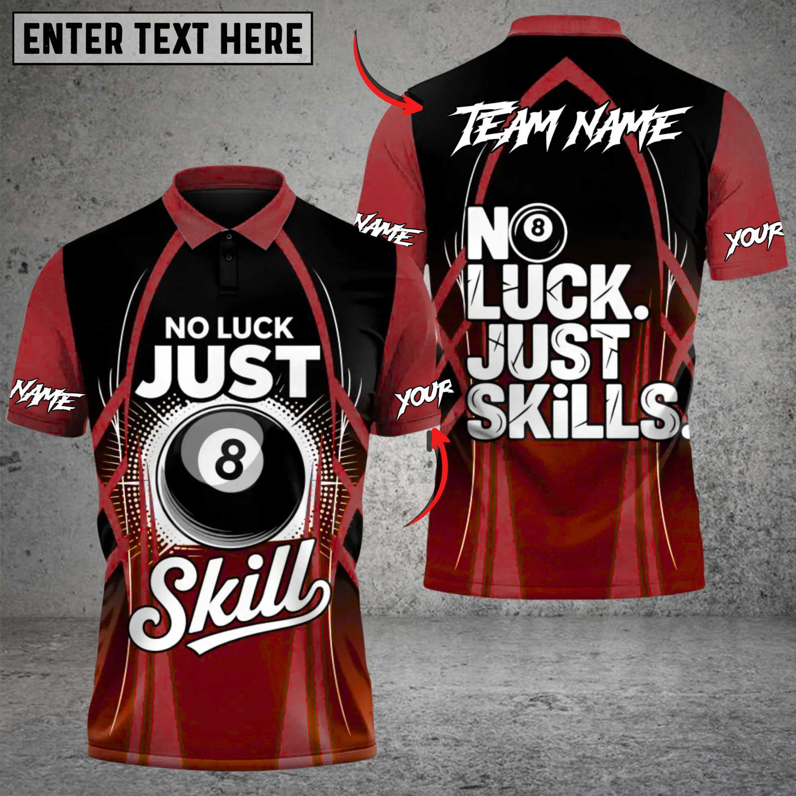 Blisscorners 8 Ball Precision Billiards Multicolor Customized Name, Team Name 3D Shirt