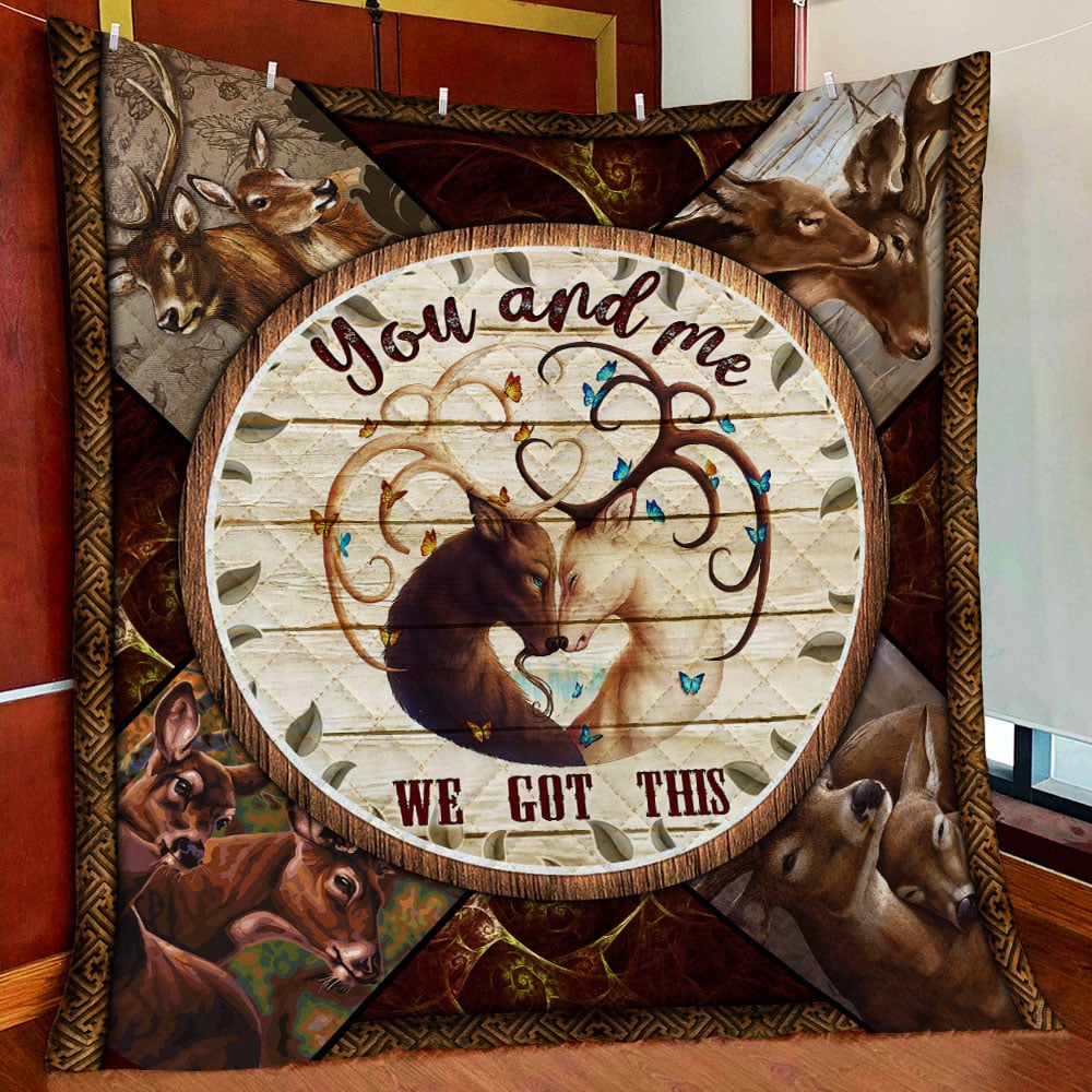 Blisscorners You & Me We Got This Deer Hunting Quilt Blanket - Blanket