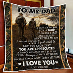 Blisscorners Son To Dad Deer Hunting Quilt Blanket - Blanket