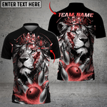 Blisscorners Bowling Lion King Multicolor Customized Name, Team Name 3D Shirts