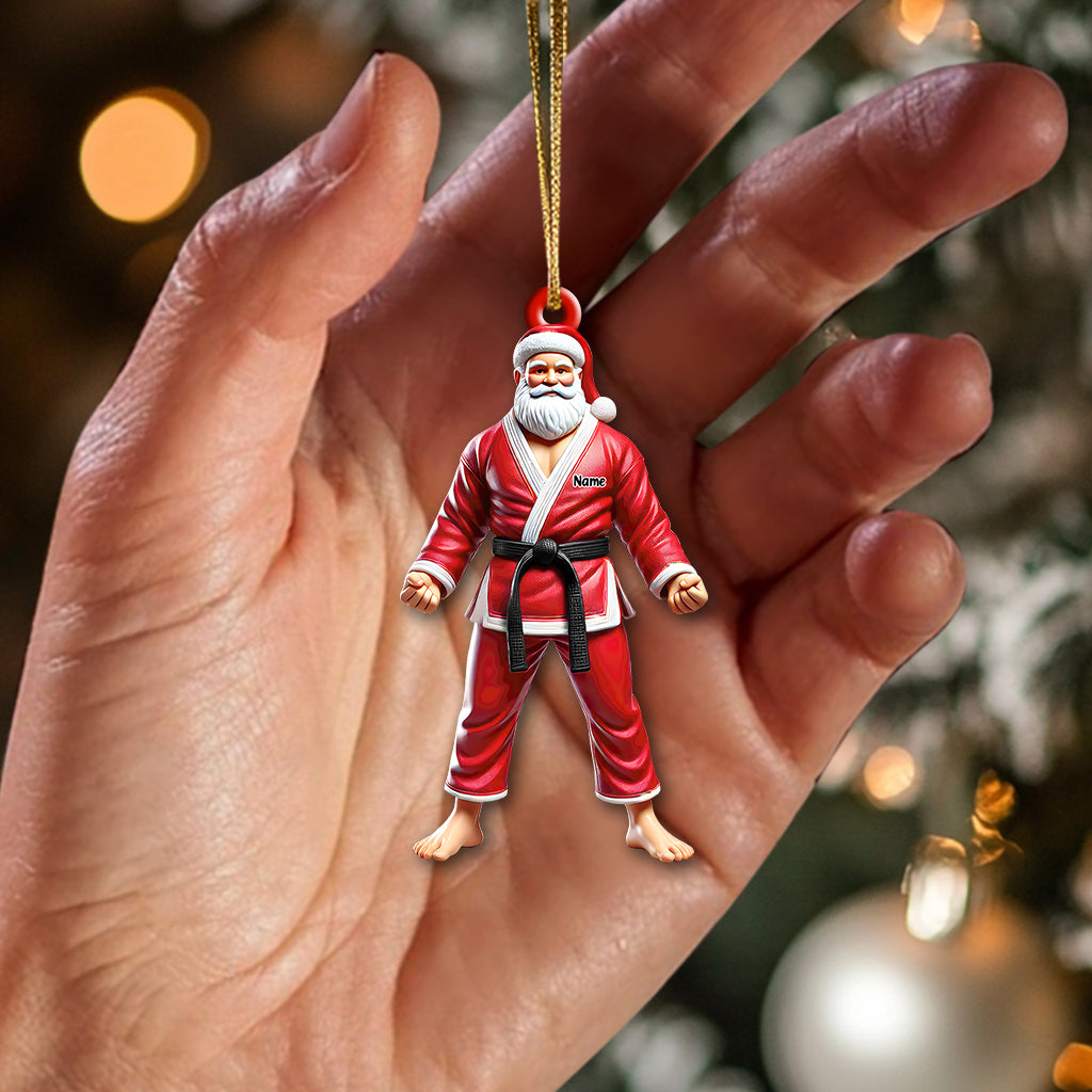 Blisscorners Custom Name Karate Christmas Ornament, Christmas Gift for Karate Lover2D Flat LM2211