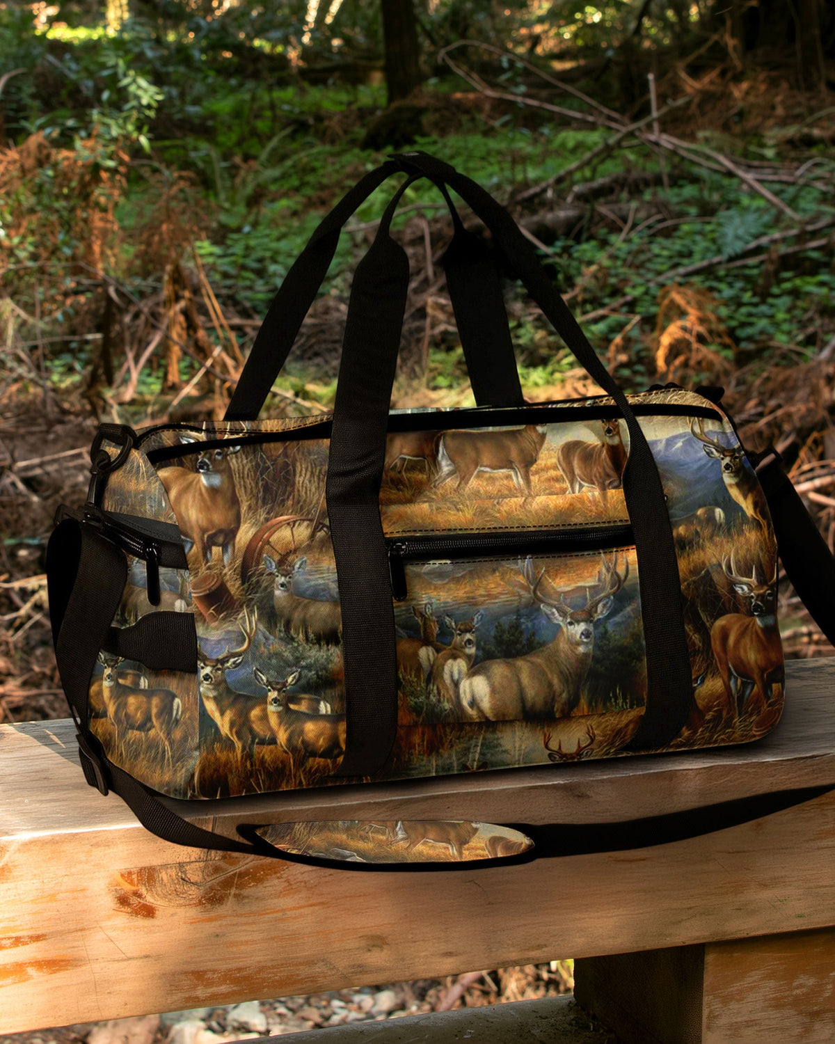 BLISSCORNERS DEER PATTERN TRAVELLING BAG