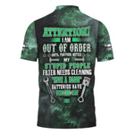 Blisscorners Attention Out of Order Funny Mechanic Shirt, Stupid People Cleaner Quote Graphic Shirt, Gift for Auto Enthusiasts & Mechanics