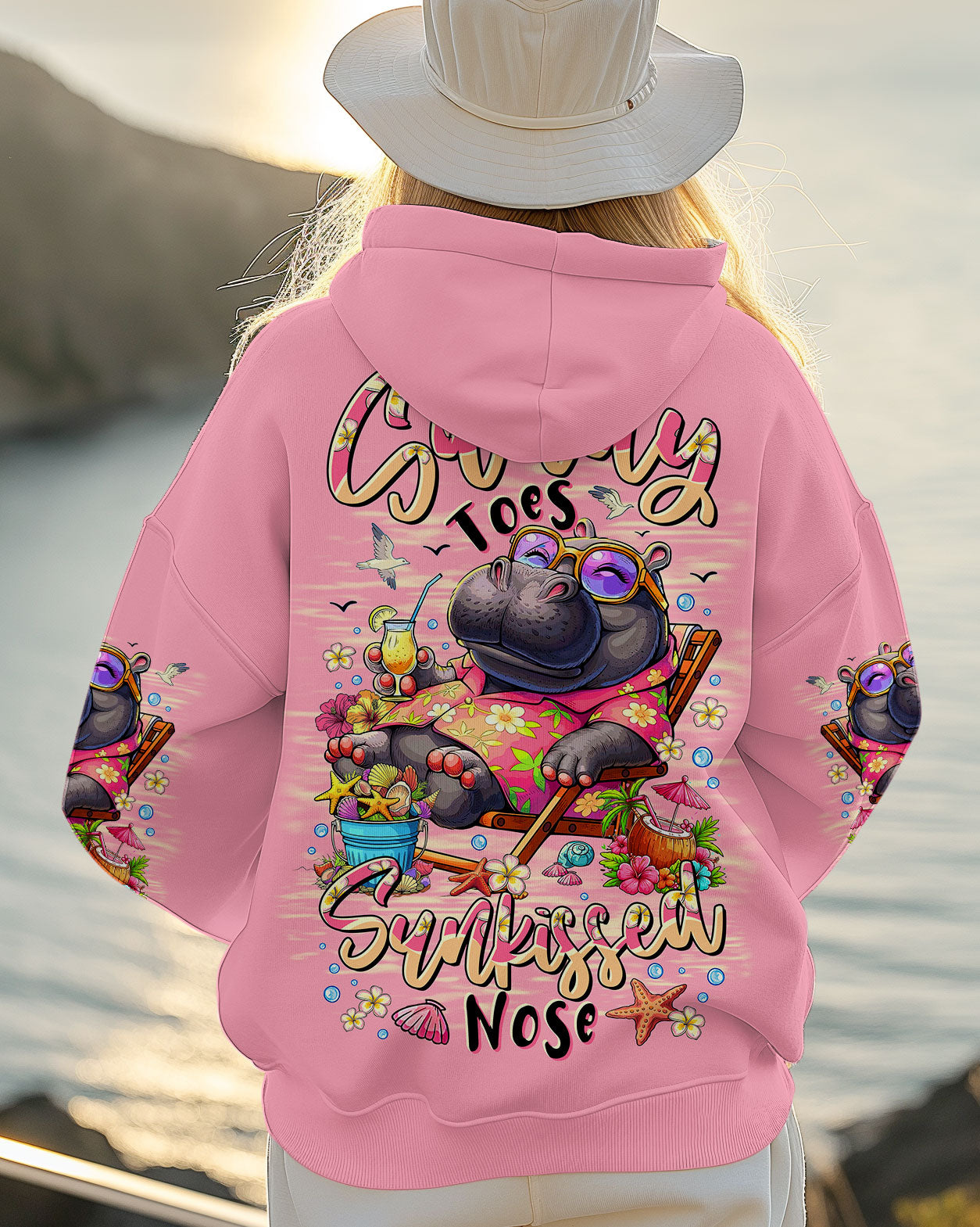 BLISSCORNERS SANDY TOES SUNKISSED NOSE HIPPO ALL OVER PRINT