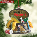 Blisscorners Custom Fishing Ornament - Personalized Hooked on Fishing Christmas Decoration LM0411
