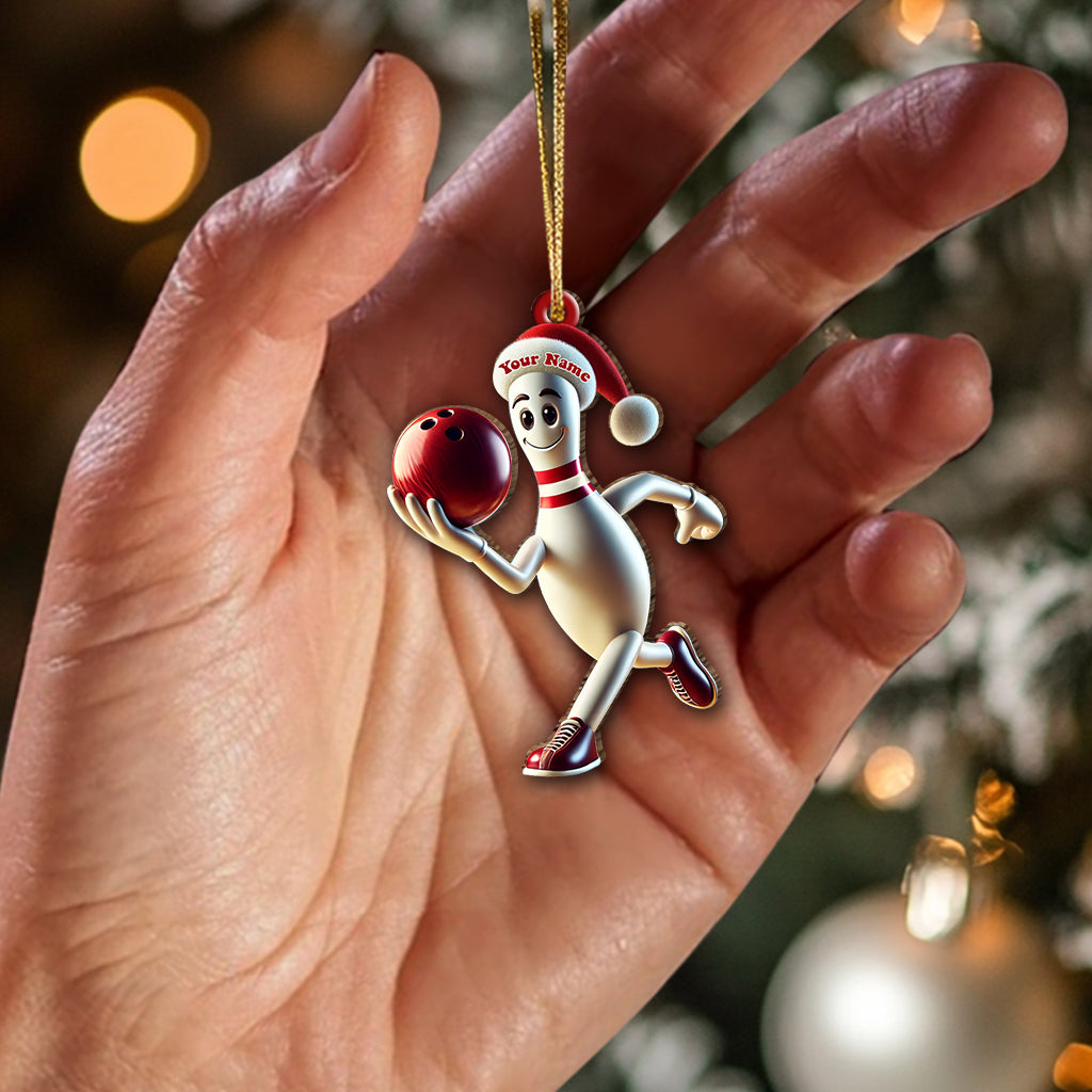 Blisscorners Custom Name Bowling Ornament, Bowling Lover Christmas Gift2D Flat LM2211