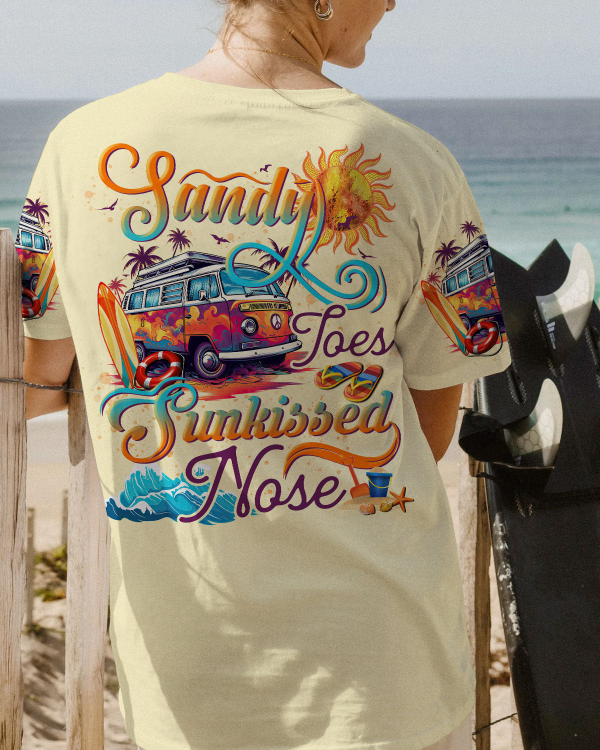 BLISSCORNERS SANDY TOES SUNKISSED NOSE ALL OVER PRINT