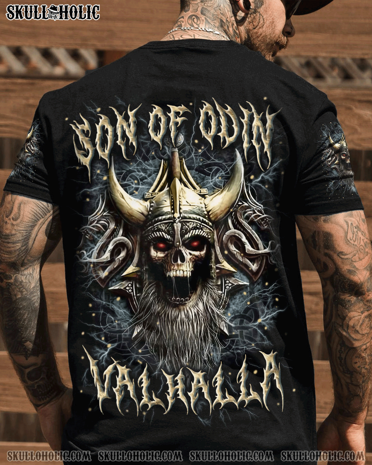 BLISSCORNERS SON OF ODIN VALHALLA VIKING SKULL ALL OVER PRINT