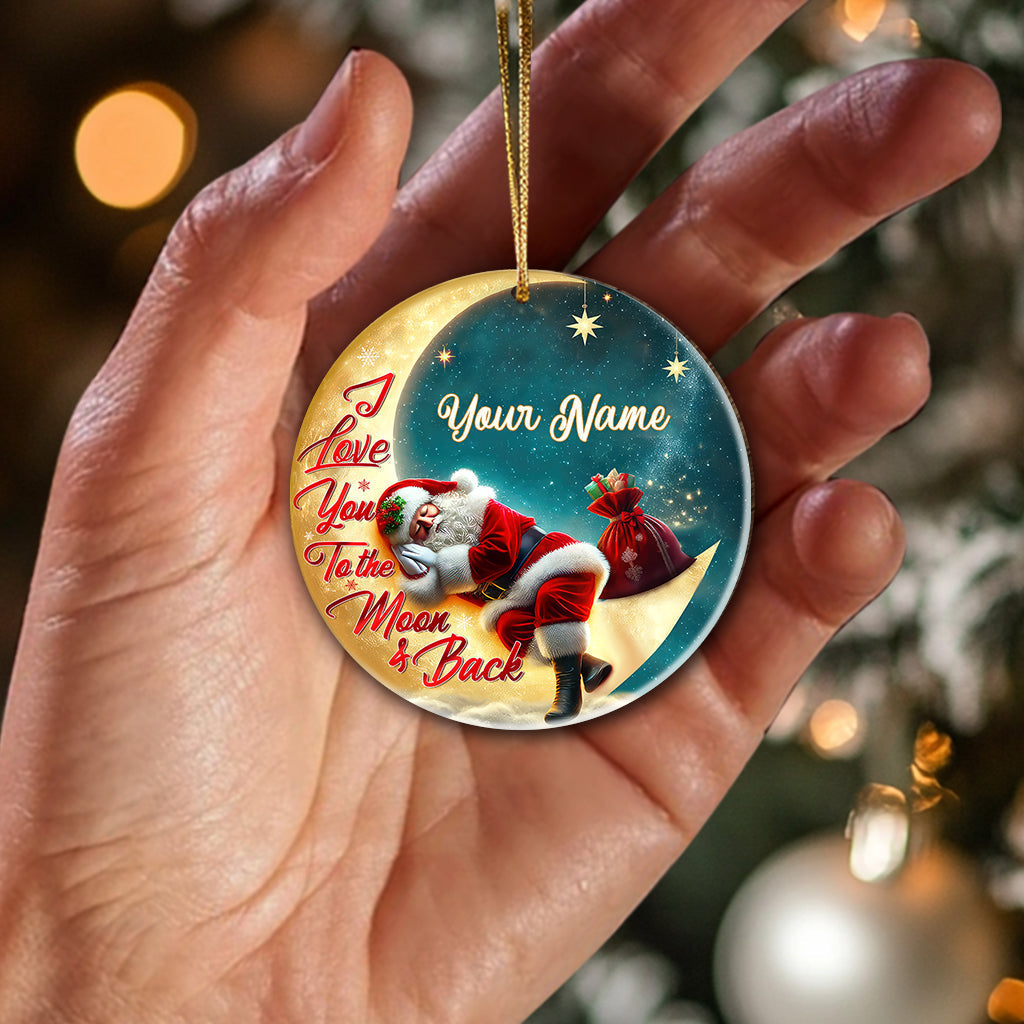 Blisscorners Custom Name Santa Christmas Ornament, Home Decor Christmas Gift2D Flat LM2211