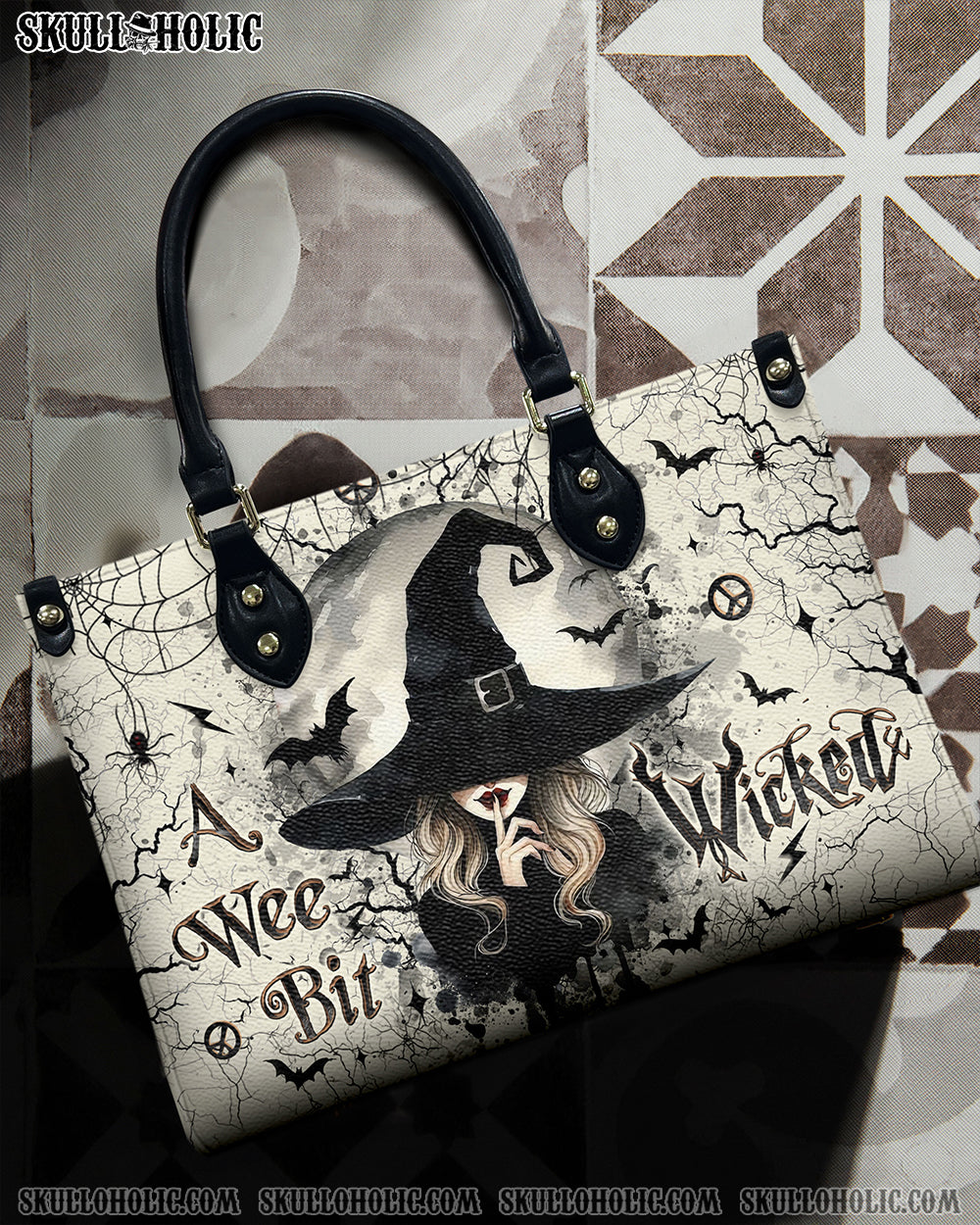 BLISSCORNERS A WEE BIT WICKED HALLOWEEN LEATHER HANDBAG