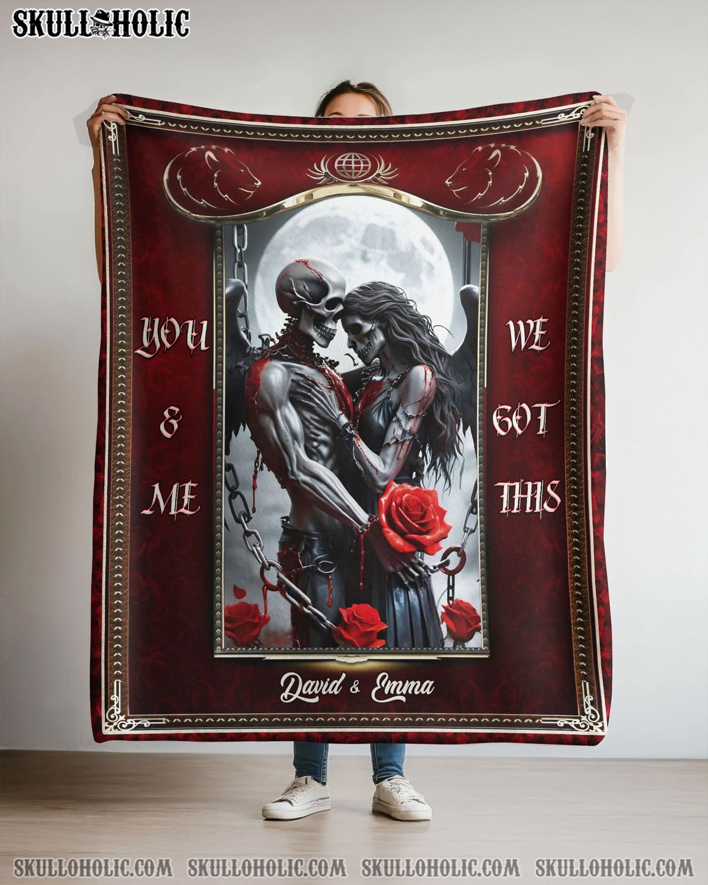 BLISSCORNERS PERSONALIZED YOU & ME WE GOT THIS FLEECE BLANKET