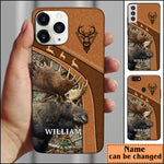 Blisscorners Moose Hunting Personalized Name Phone Case LM1012