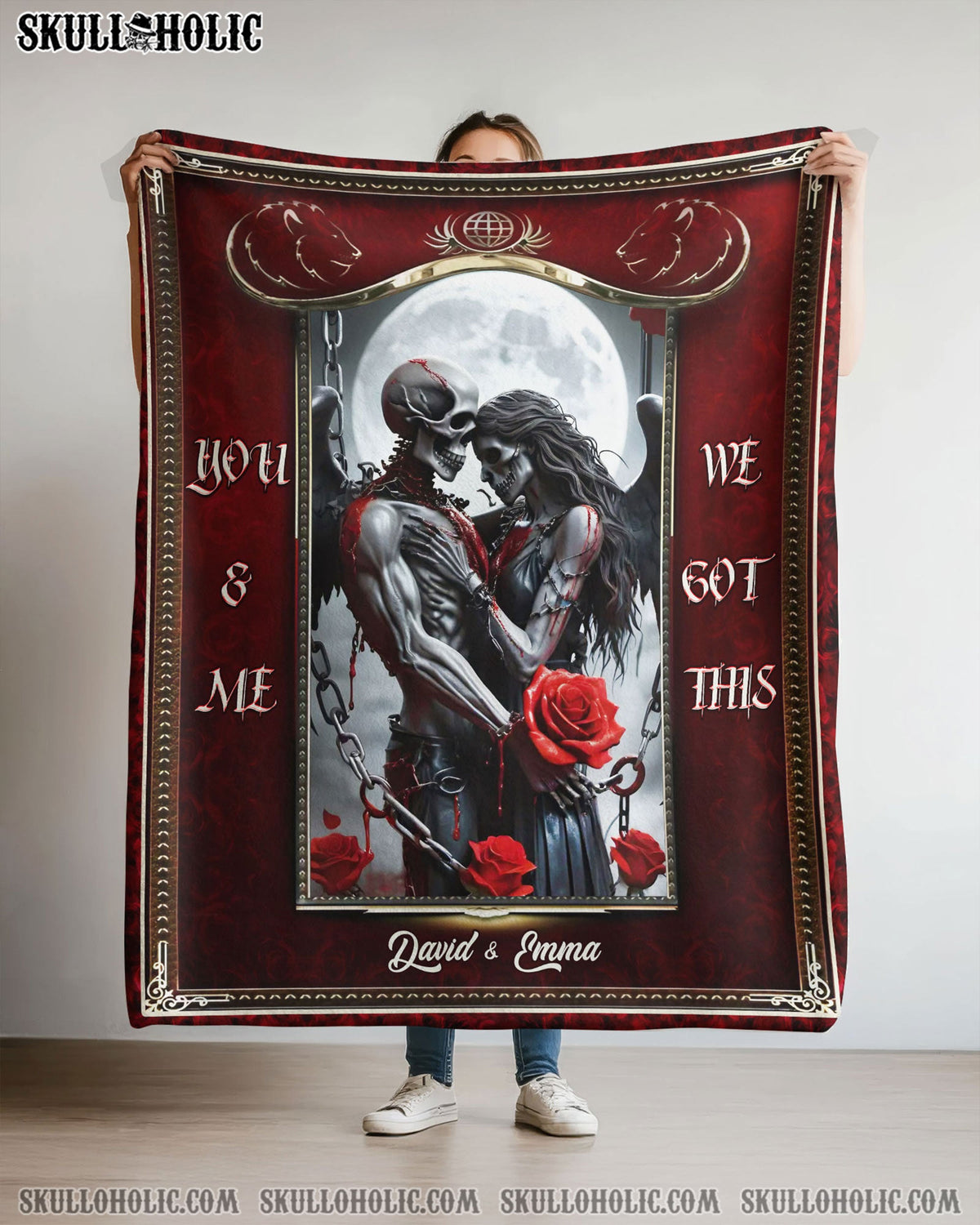BLISSCORNERS PERSONALIZED YOU & ME WE GOT THIS FLEECE BLANKET
