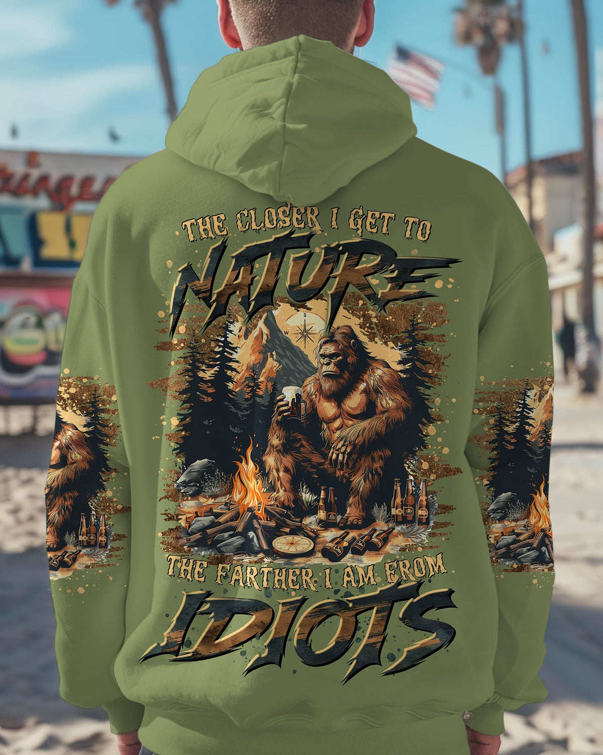 BLISSCORNERS THE CLOSER I GET TO NATURE BIGFOOT ALL OVER PRINT