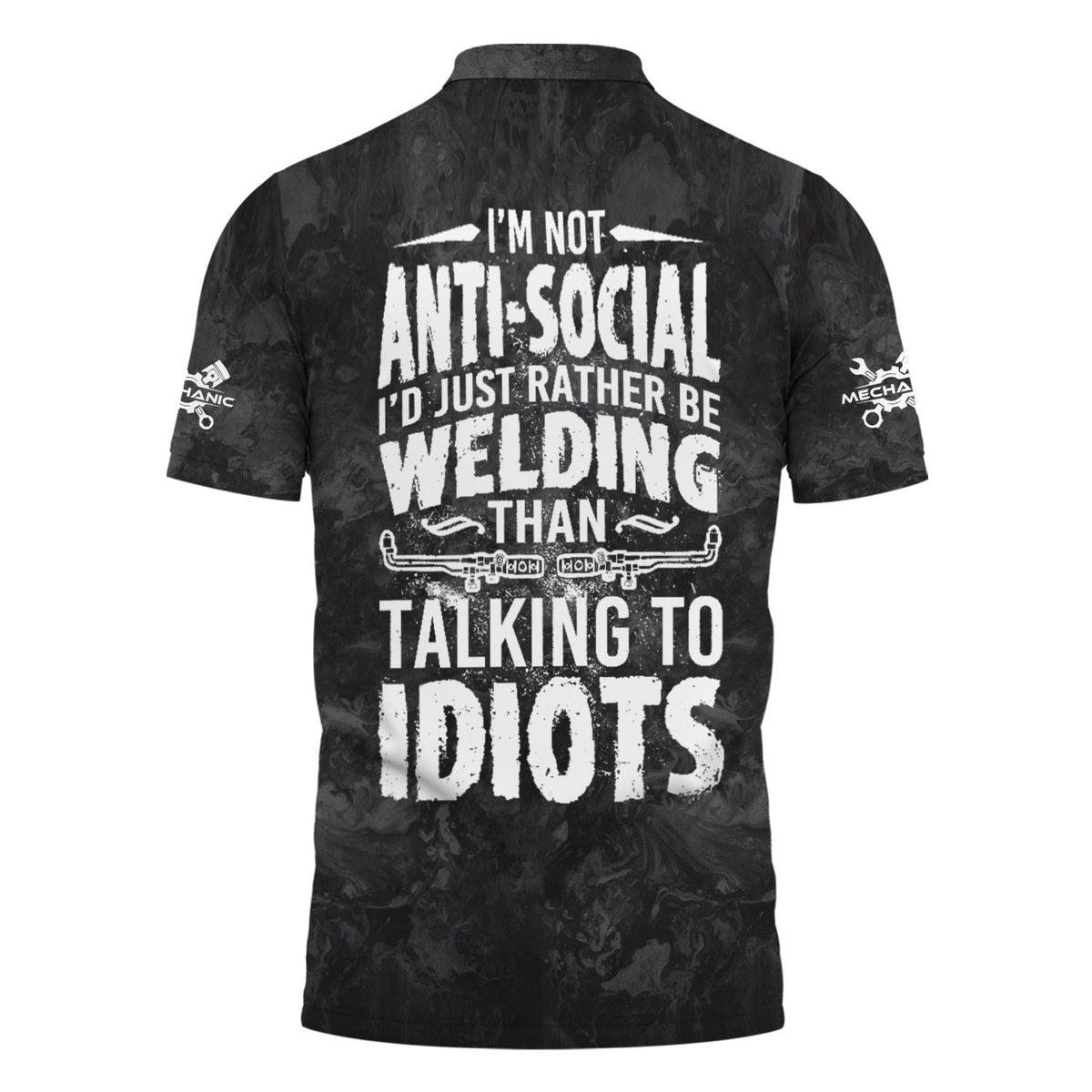 Blisscorners Custom Name Mechanic Shirt I'm Not Anti Social I'd Just Rather Be Welding T Shirt