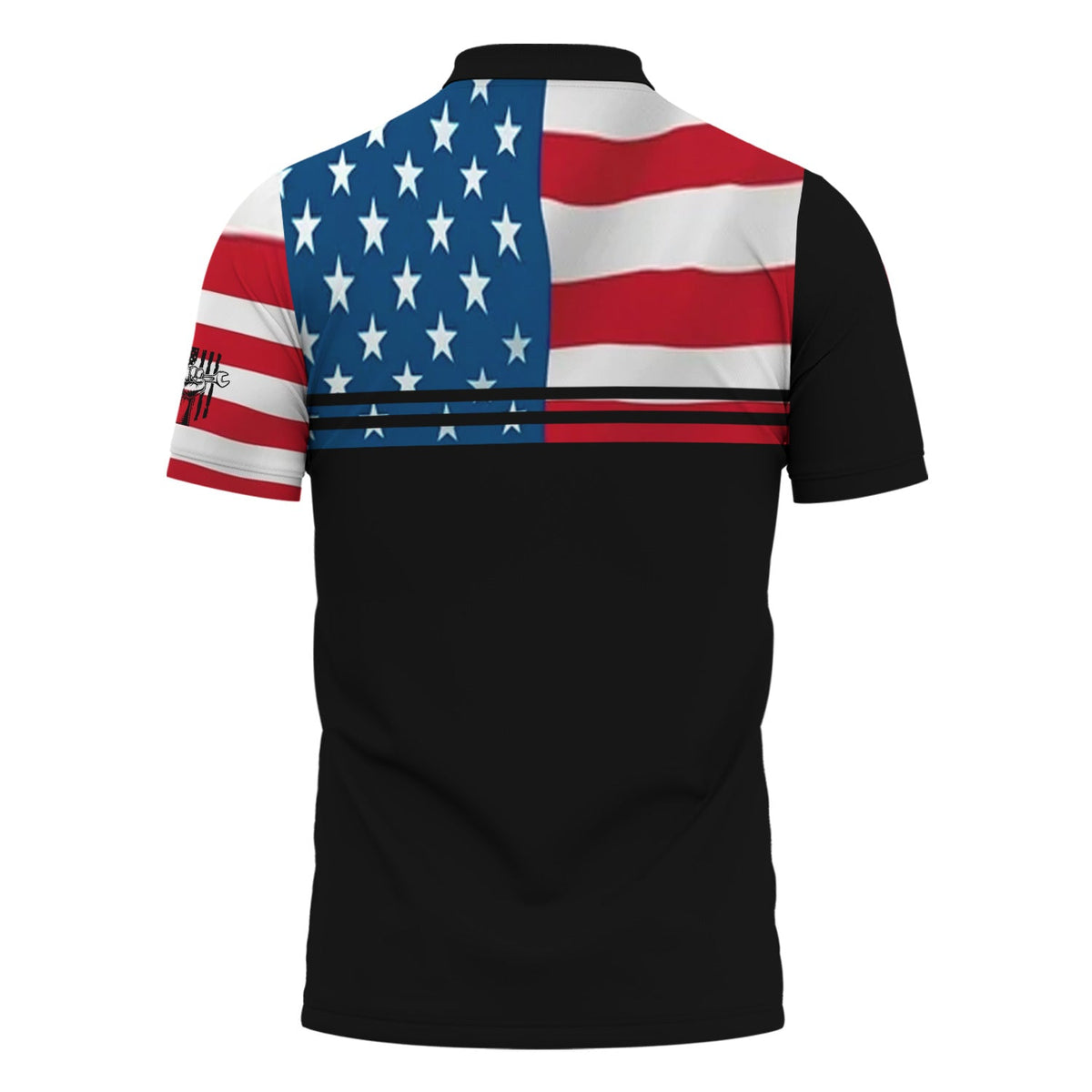 Blisscorners Custom Name Mechanic Shirt Wrenches with American Flag Design T Shirt