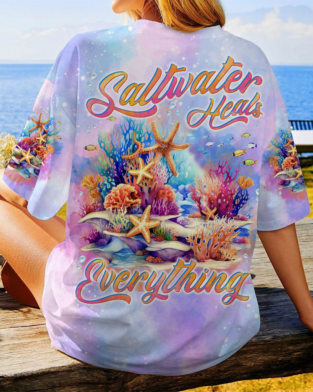 BLISSCORNERS SALTWATER HEALS EVERYTHING ALL OVER PRINT