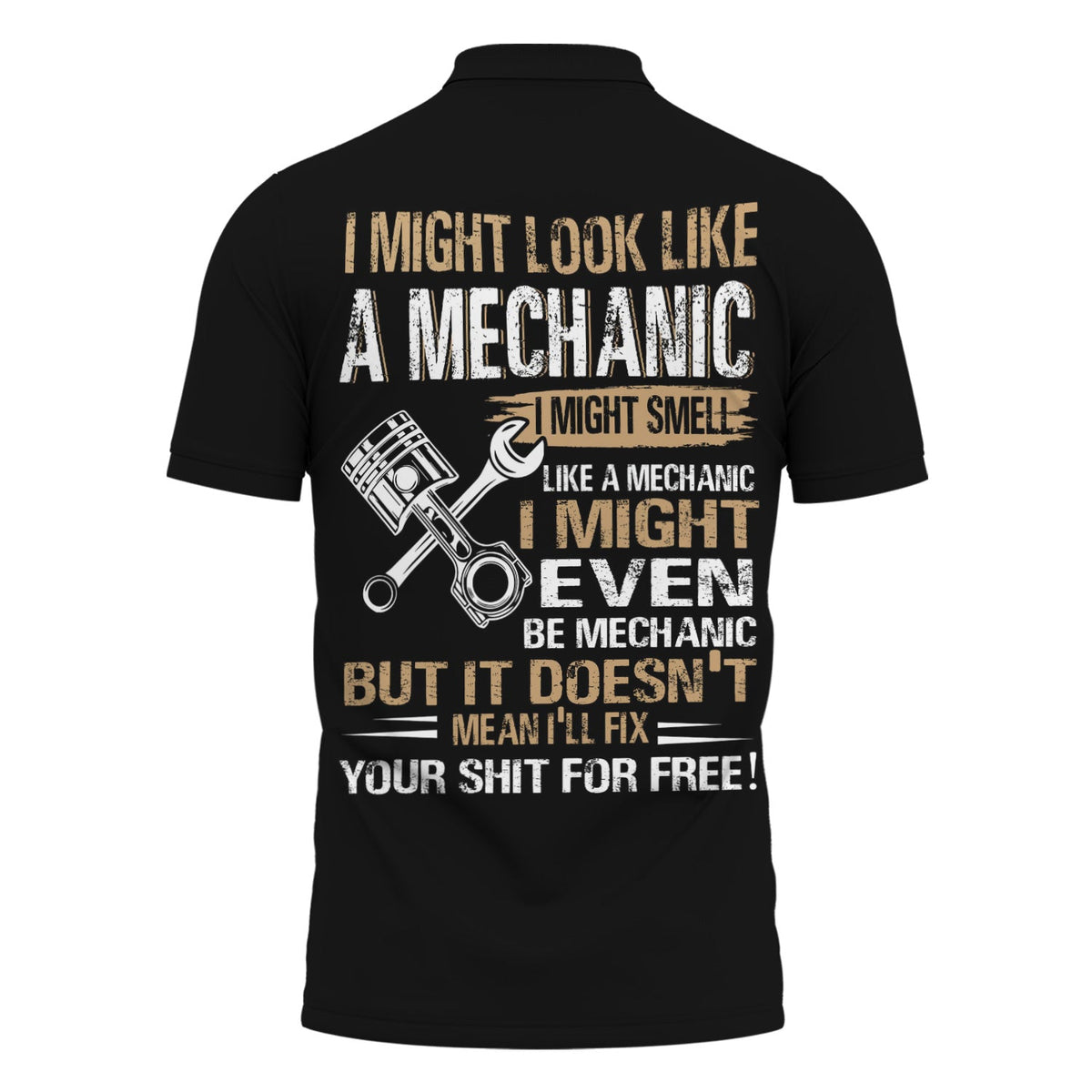 Blisscorners I Might Look Like A Mechanic Shirt Mechanical Repair Parts Tools Printed T-shirt