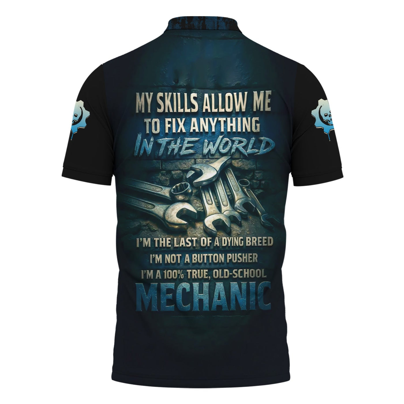 Blisscorners Personalized T-Shirt The Last Of A Dying Breed Old School Mechanic Carrying The Earth Design Shirt