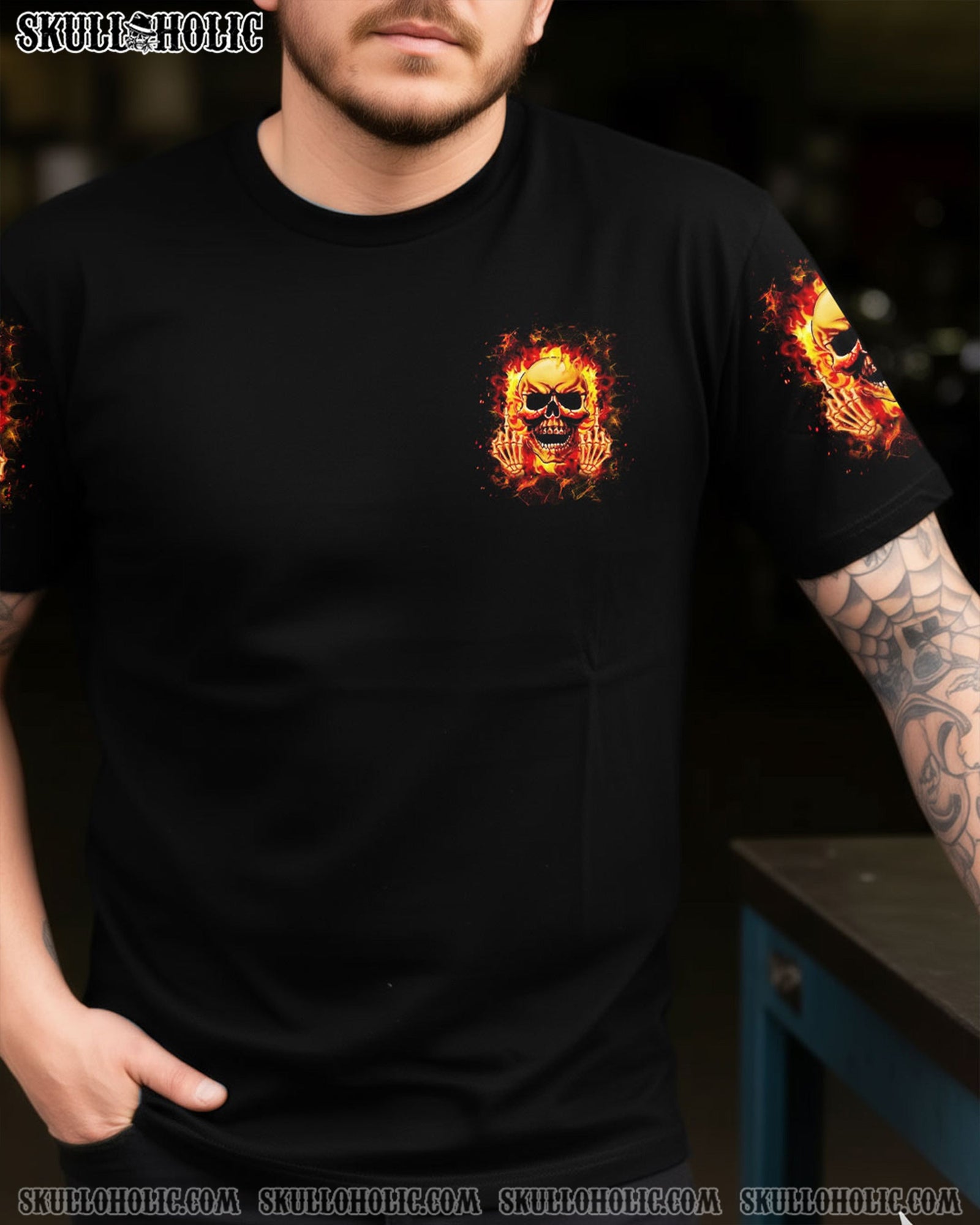 BLISSCORNERS WARNING I'M AN A SKULL ALL OVER PRINT