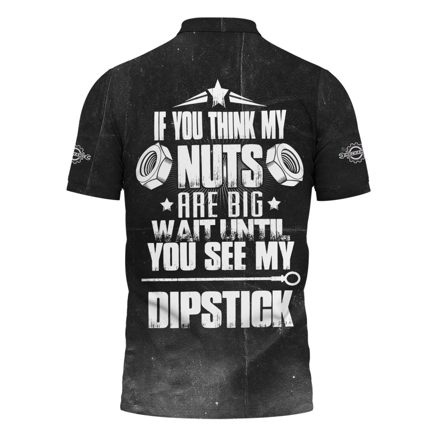 Blisscorners Custom Name Vintage Mechanic Shirt If You Think My Nuts Are Big Wait Until You See My Dipstick T Shirt