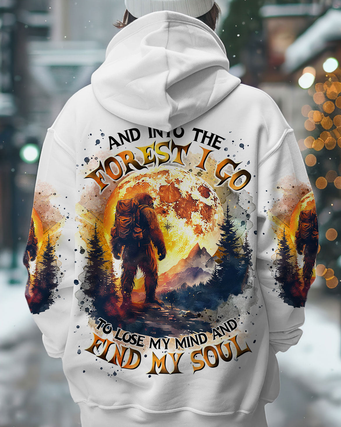 BLISSCORNERS AND INTO THE FOREST I GO BIGFOOT ALL OVER PRINT