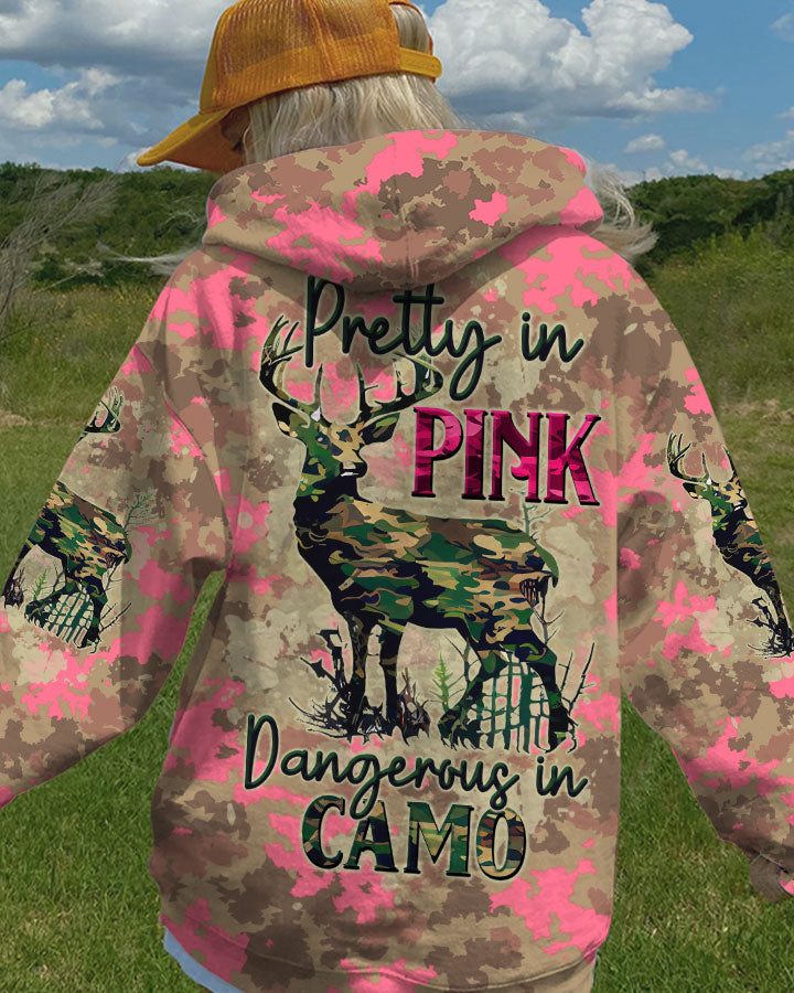 BLISSCORNERS DANGEROUS IN CAMO HUNTING DEER ALL OVER PRINT