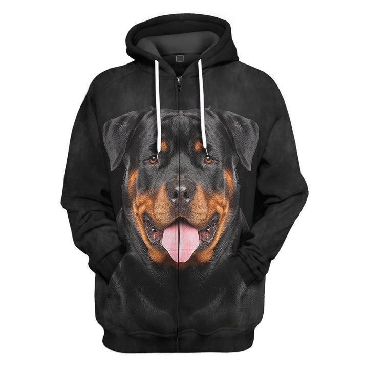 Blisscorners Rottweiler Face 3D Hoodie, Dog Lover Gift